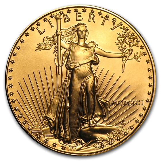 1991 1 oz American Gold Eagle BU (MCMXCI)