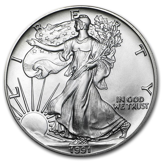 1991 1 oz American Silver Eagle BU