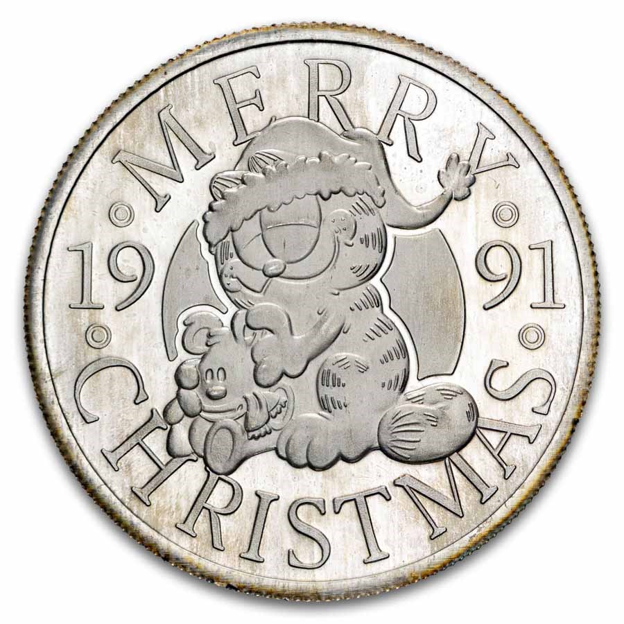 1991 1 oz Silver Proof Round - Garfield (SilverTowne)