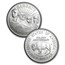 1991 2-Coin Mount Rushmore Set BU (w/Box & COA)