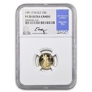 1991 4-Coin Proof American Gold Eagle Set PF-70 NGC (Moy)