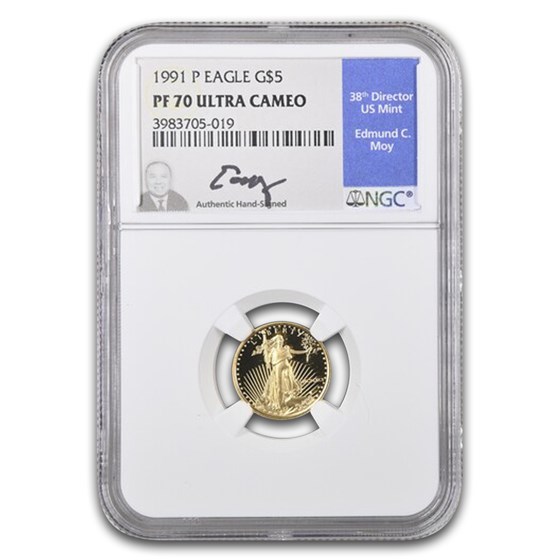 1991 4-Coin Proof American Gold Eagle Set PF-70 NGC (Moy)