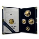 1991 4-Coin Proof American Gold Eagle Set (w/Box & COA)