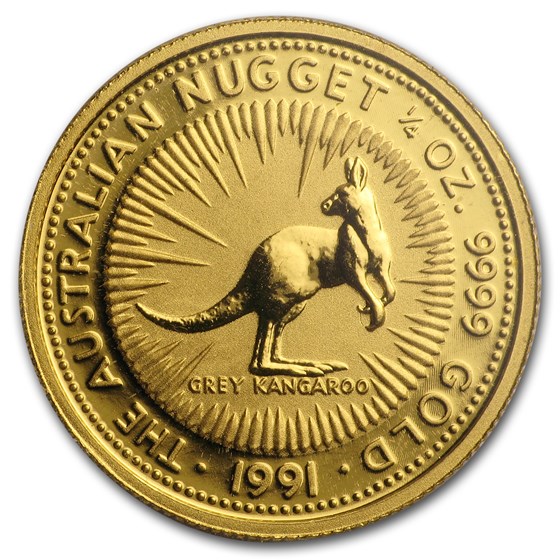1991 Australia 1/4 oz Gold Nugget BU 1991 Australia 1/4 oz Gold Nugget BU
