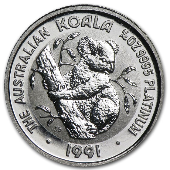 1991 Australia 1/4 oz Platinum Koala BU 1991 Australia 1/4 oz Platinum Koala BU