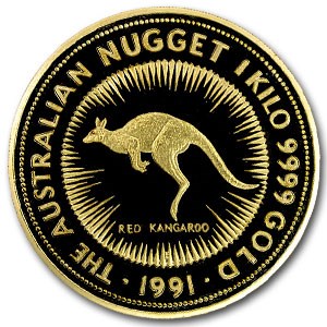 1991 Australia 1 kilo Gold Nugget BU 1991 Australia 1 kilo Gold Nugget BU