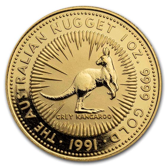 1991 Australia 1 oz Gold Kangaroo BU 1991 Australia 1 oz Gold Kangaroo BU