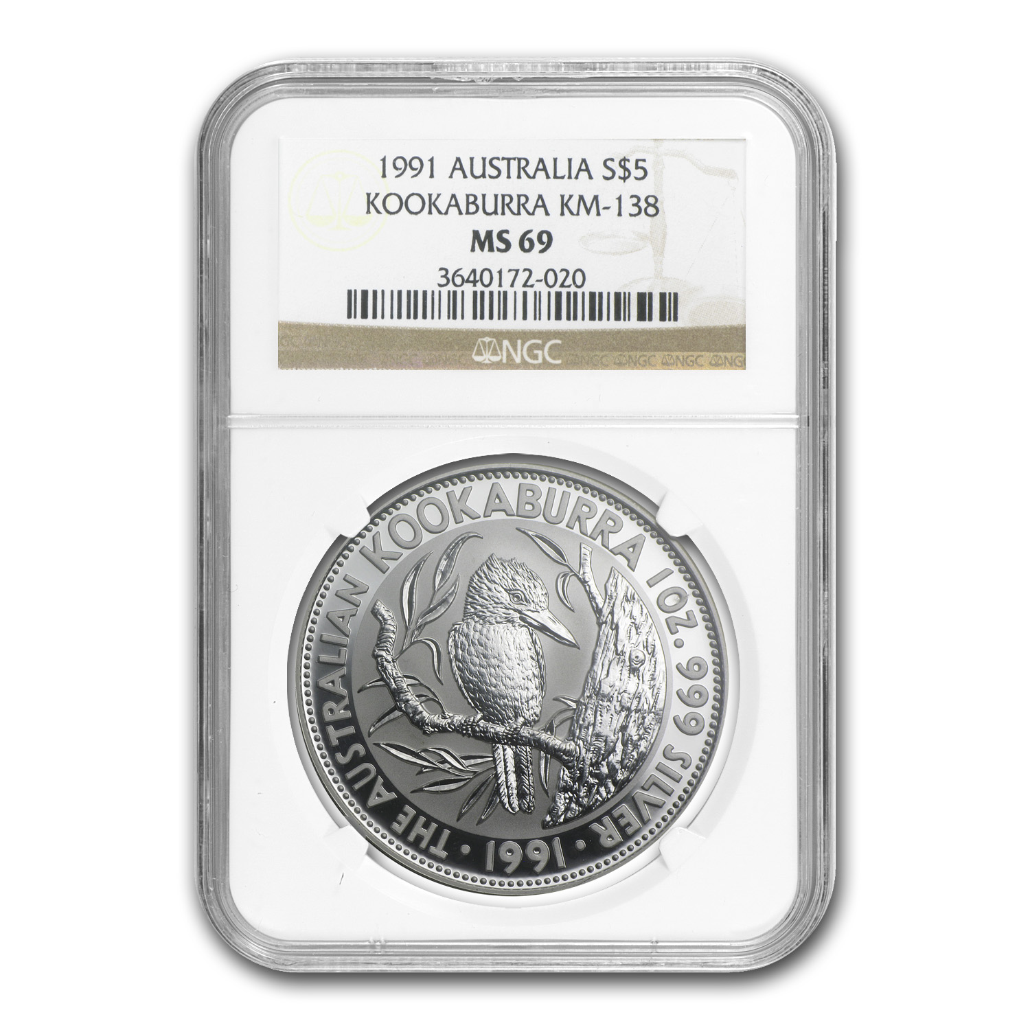 Buy 1991 Australia 1 oz Silver Kookaburra MS-69 NGC | APMEX