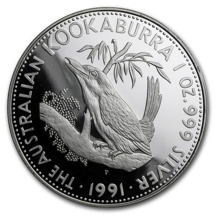 1991 Australia 1 oz Silver Kookaburra Proof