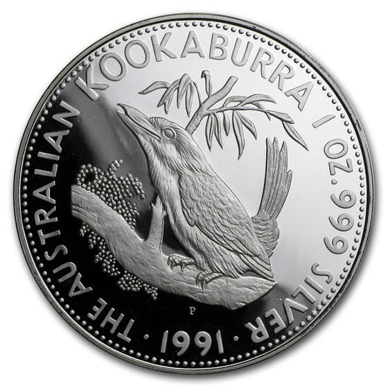1991 Australia 1 oz Silver Kookaburra Proof 1991 Australia 1 oz Silver Kookaburra Proof
