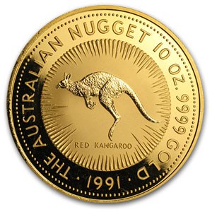 1991 Australia 10 oz Gold Nugget BU 1991 Australia 10 oz Gold Nugget BU
