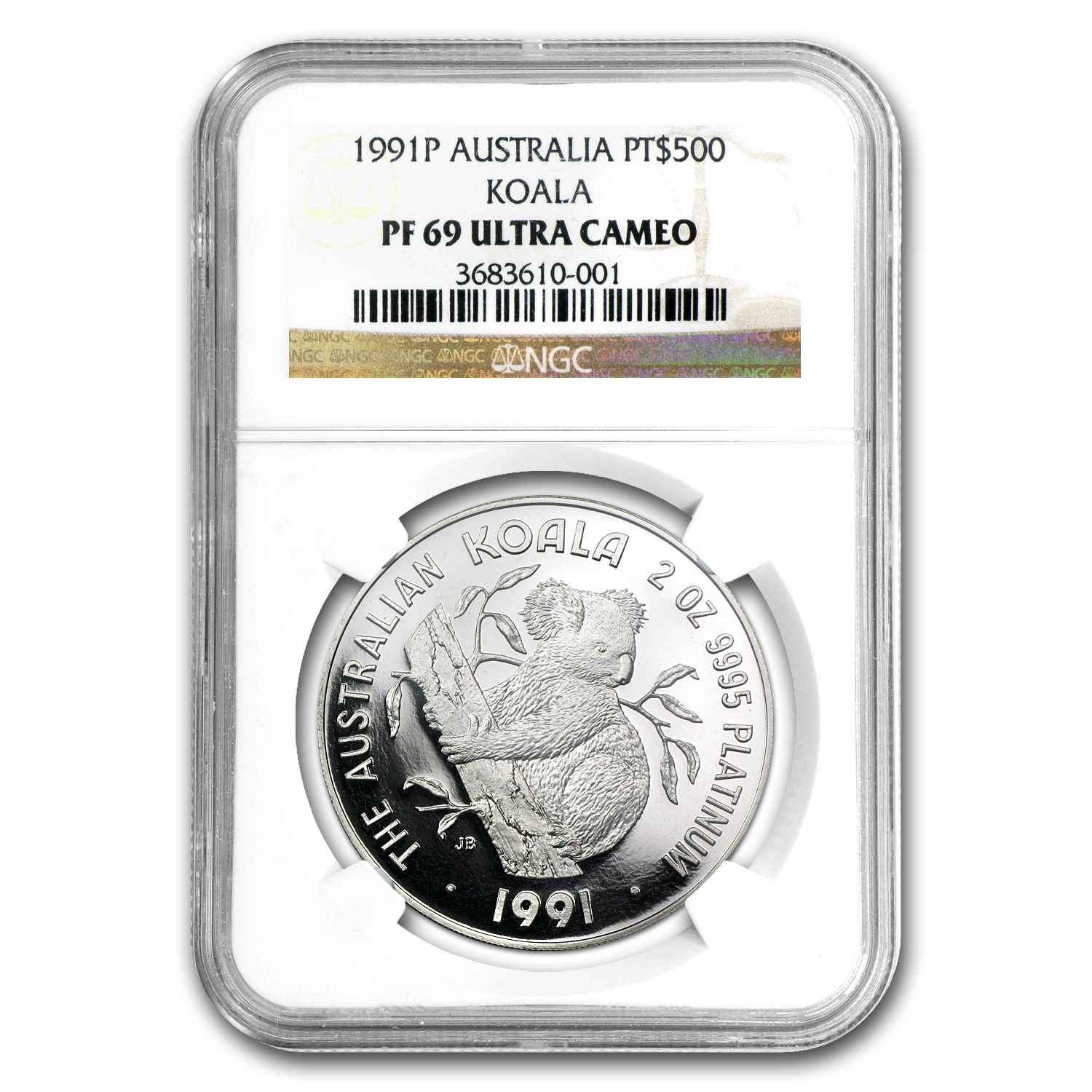 『フォーエバー・ラブ コアラ50セント銀貨』　PF69ULTRA CAMEO フォーエバー・ラブ コアラ50セント銀貨』 PF69ULTRA CAMEO