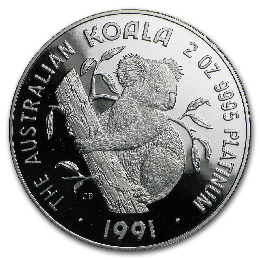 1991 Australia 2 oz Proof Platinum Koala