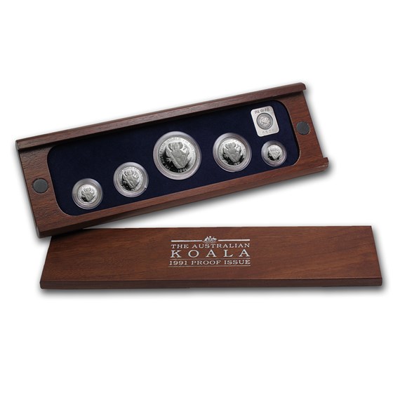 1991 Australia 5-Coin Platinum Koala Proof Set (1.9 oz) 1991 Australia 5-Coin Platinum Koala Proof Set (1.9 oz)