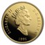 1991 Canada 1/4 oz Proof Gold $100 Empress of India