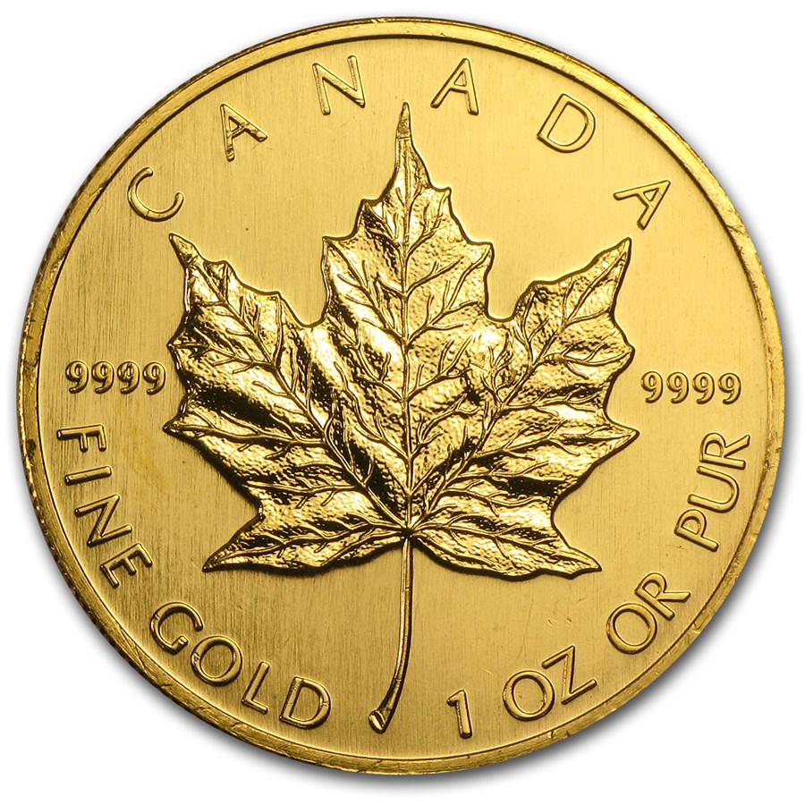 1991 Canada 1 oz Gold Maple Leaf BU