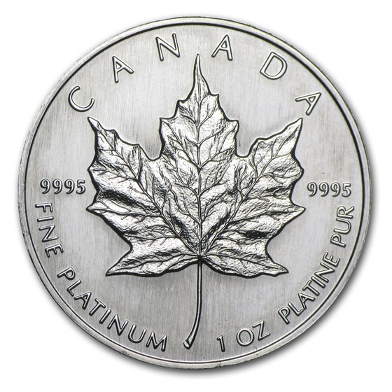1991 Canada 1 oz Platinum Maple Leaf BU