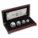 1991 Canada 4-Coin Proof Platinum Set: Snowy Owl (w/Box & COA)