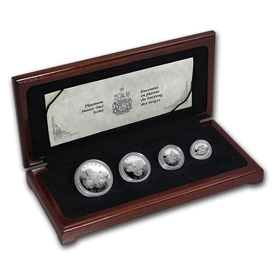 1991 Canada 4-Coin Proof Platinum Set: Snowy Owl (w/Box & COA) 1991 Canada 4-Coin Proof Platinum Set: Snowy Owl (w/Box & COA)