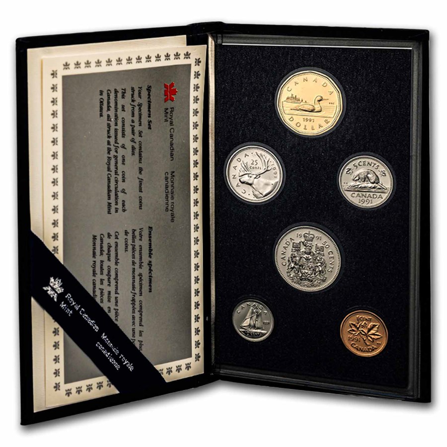1991 Canada 6-Coin Specimen Set (Box & COA)
