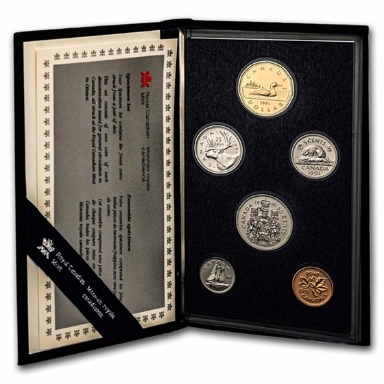 1991 Canada 6-Coin Specimen Set (Box & COA) 1991 Canada 6-Coin Specimen Set (Box & COA)