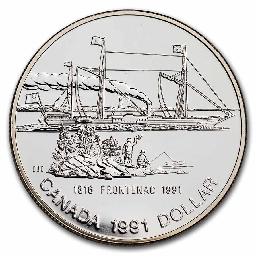 1991 Canada Silver Dollar BU (Frontenac)