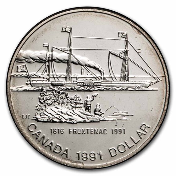 1991 Canada Silver Dollar BU (Frontenac) 1991 Canada Silver Dollar BU (Frontenac)