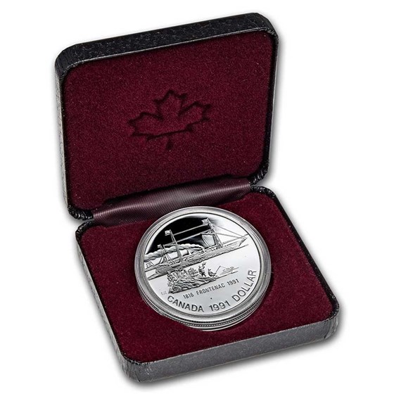 1991 Canada Silver Dollar Proof (Frontenac w/OGP)