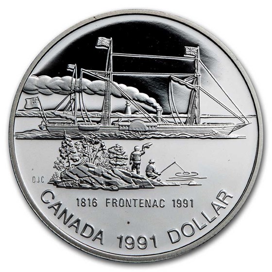 1991 Canada Silver Dollar Proof (Frontenac w/OGP) 1991 Canada Silver Dollar Proof (Frontenac w/OGP)