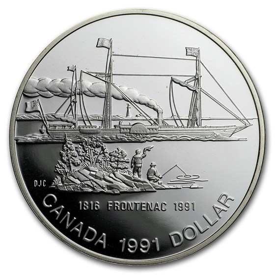 1991 Canada Silver Dollar Proof (Frontenac) 1991 Canada Silver Dollar Proof (Frontenac)