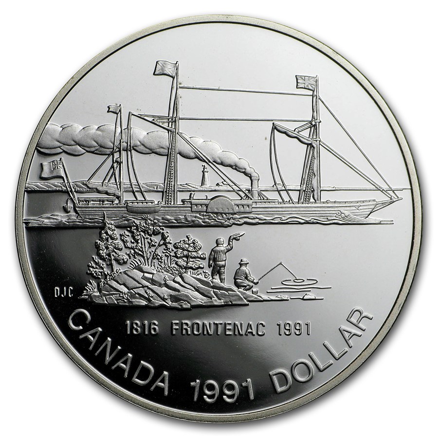 1991 Canada Silver Dollar Proof (Frontenac)