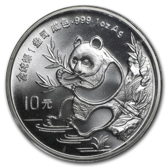 1991 China 1 oz Silver Panda Large Date BU (Sealed) 1991 China 1 oz Silver Panda Large Date BU (Sealed)