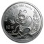 1991 China 1 oz Silver Panda Small Date BU (Sealed)