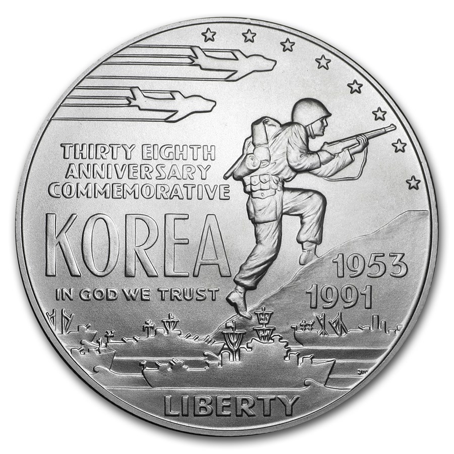1991-D Korean War $1 Silver Commem BU (Capsule Only)