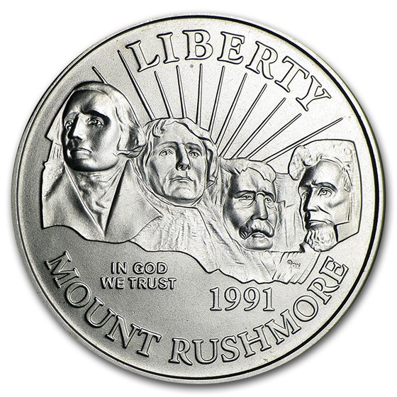 1991-D Mount Rushmore 1/2 Dollar Clad Commem BU (Capsule only) 1991-D Mount Rushmore 1/2 Dollar Clad Commem BU (Capsule only)