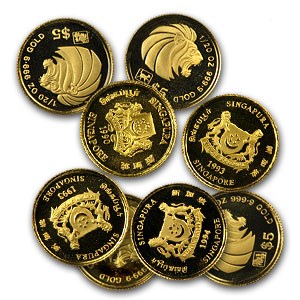 1991-Date Singapore 1/20 oz Gold $5 AU (Random Years) 1991-Date Singapore 1/20 oz Gold $5 AU (Random Years)