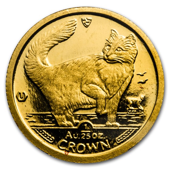 1991 Isle of Man 1/25 oz Gold Norwegian Cat 1991 Isle of Man 1/25 oz Gold Norwegian Cat