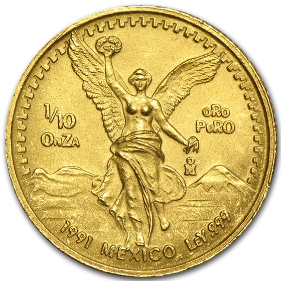 1991 Mexico 1/10 oz Gold Libertad BU 1991 Mexico 1/10 oz Gold Libertad BU