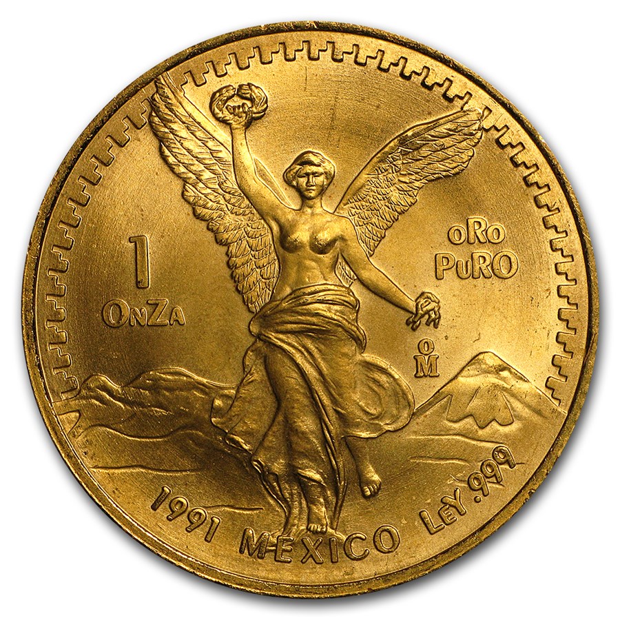 1991 Mexico 1 oz Gold Libertad BU