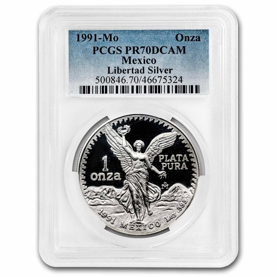 Buy 1991 Mexican 1 oz Proof Silver Libertad PR-70 PCGS | APMEX Buy 1991 Mexican 1 oz Proof Silver Libertad PR-70 PCGS | APMEX