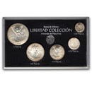 1991 Mexico 5-Coin Silver Libertad Set BU (1.9 oz)