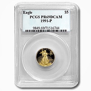 1991-P 1/10 oz Proof American Gold Eagle PR-69 DCAM PCGS 1991-P 1/10 oz Proof American Gold Eagle PR-69 DCAM PCGS