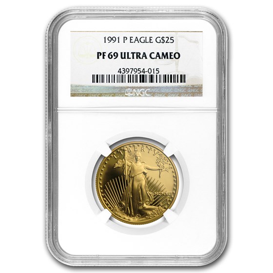 1991-P 1/2 oz Proof American Gold Eagle PF-69 NGC 1991-P 1/2 oz Proof American Gold Eagle PF-69 NGC