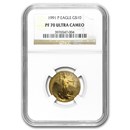 1991-P 1/4 oz Proof Gold American Eagle PF-70 NGC 1991-P 1/4 oz Proof Gold American Eagle PF-70 NGC