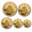 1991-P China 5-Coin Gold Panda Set