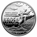 1991-P Korean War $1 Silver Commem Proof (w/Box & COA)