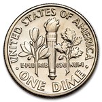 1991-P Roosevelt Dime 50-Coin Roll BU