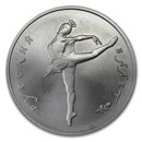 1991 Russia 1/2 oz Palladium Ballerina BU
