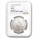 1991 Russia 1 oz Palladium Ballerina MS-70 NGC