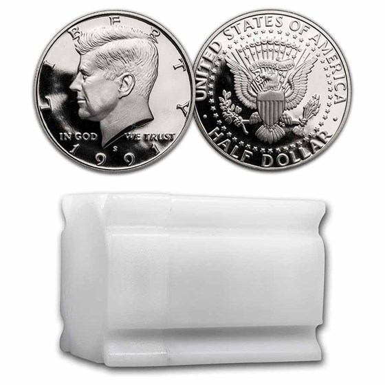 1991-S Kennedy Half Dollar 20-Coin Roll Proof 1991-S Kennedy Half Dollar 20-Coin Roll Proof